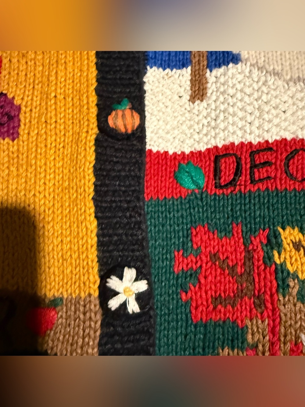 Belle Pointe Vintage 90’s Ugly Christmas halloween Sweater Chunky Teacher Sz L - Picture 3 of 14